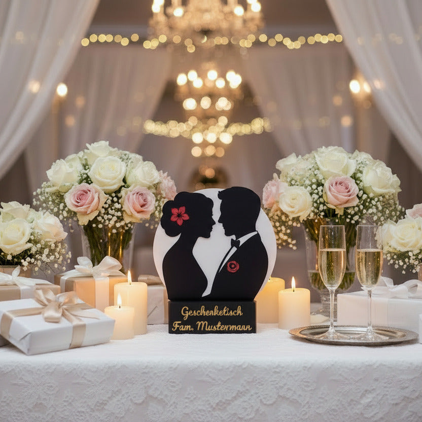 Eure Namen. Ein gemeinsamer Weg. Personalisierte XXL-Namensdekoration für den Hochzeits-Geschenketisch