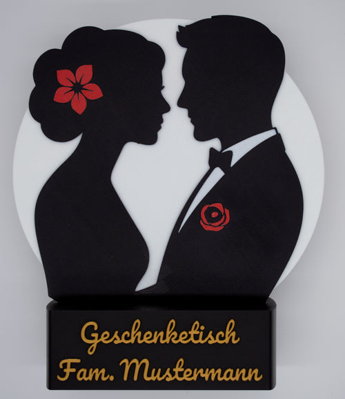 Eure Namen. Ein gemeinsamer Weg. Personalisierte XXL-Namensdekoration für den Hochzeits-Geschenketisch